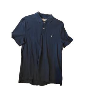 Nautica Polo Golf Shirt Navy Blue Mens XL